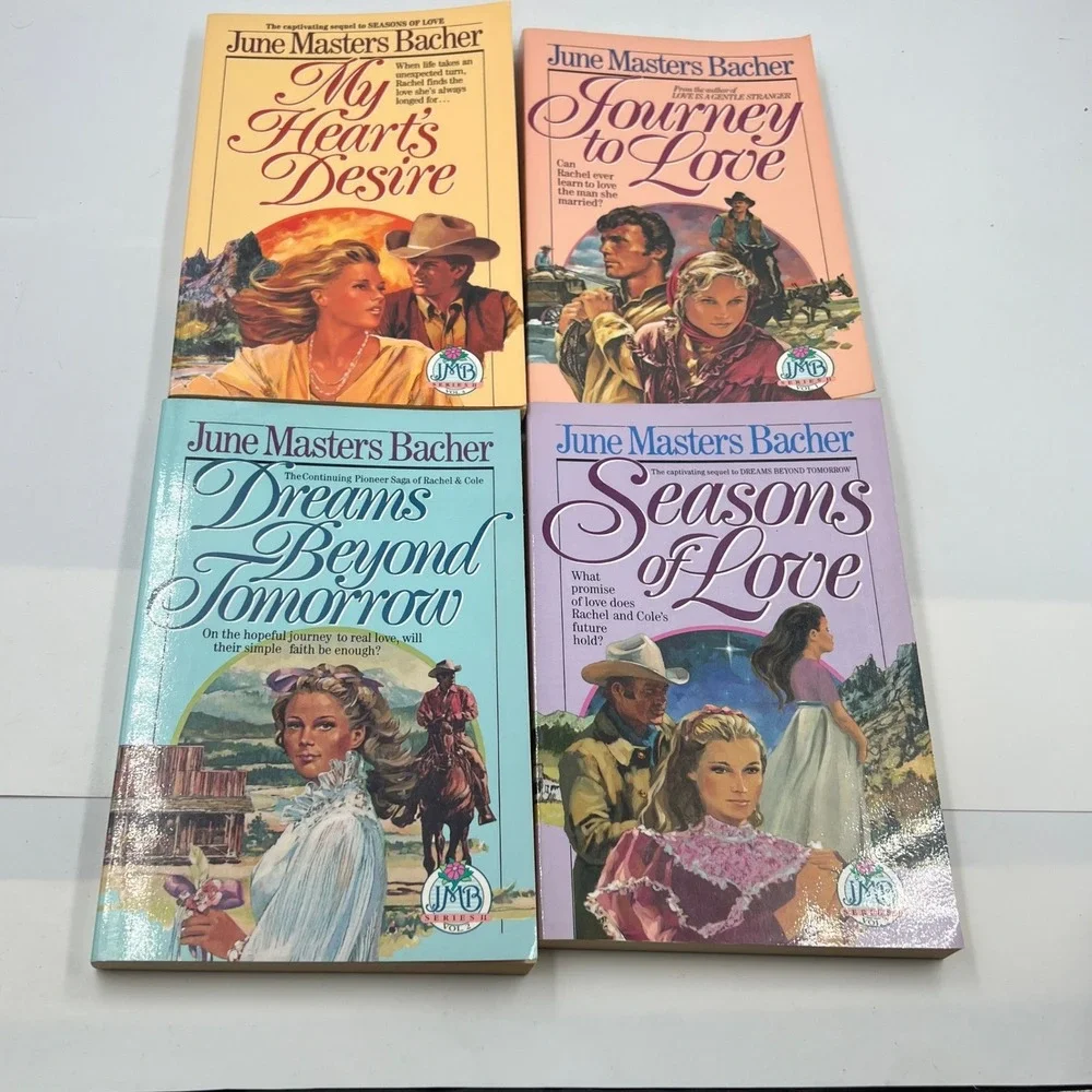 June Masters Bacher Paperback 4‎ Book Lot Inspirational Christian Romance